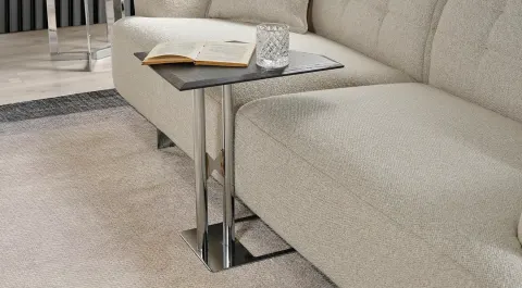 Matera Silver Metal Leg C Coffee Table