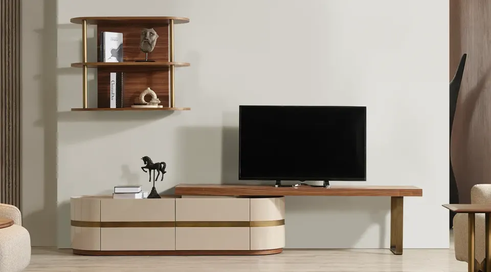 Matera Walnut Modern TV Unit