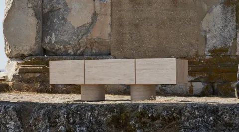 Roma Travertine TV Unit