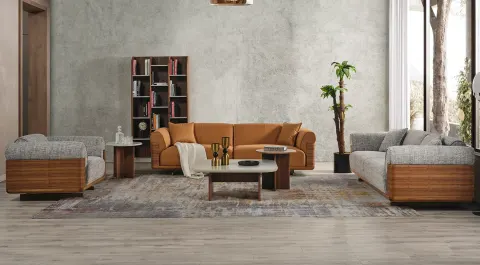 Otello Metal Legs Modern Sofa Set