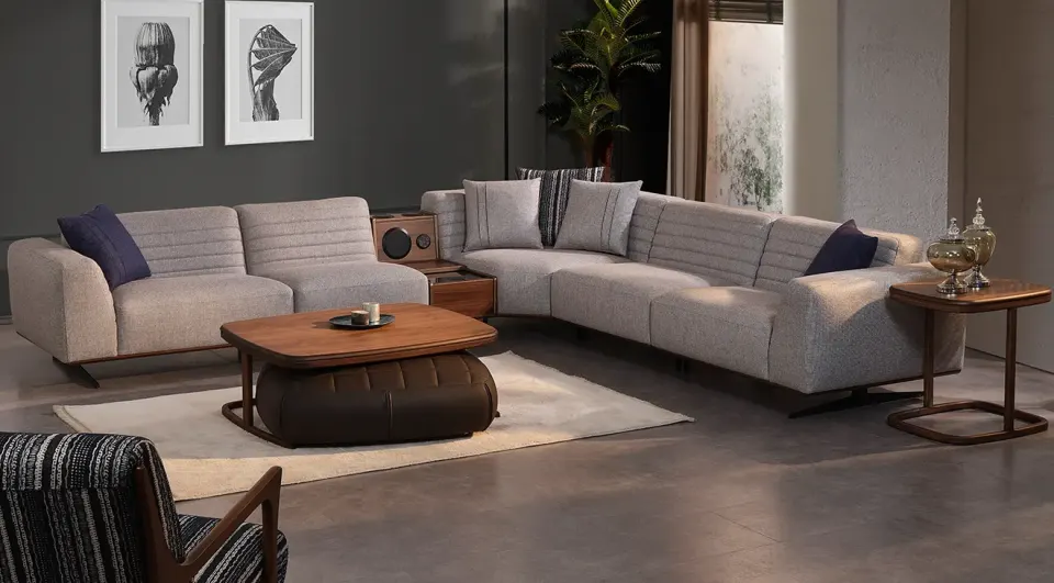 Helen 2 Modern Corner Sofa Set