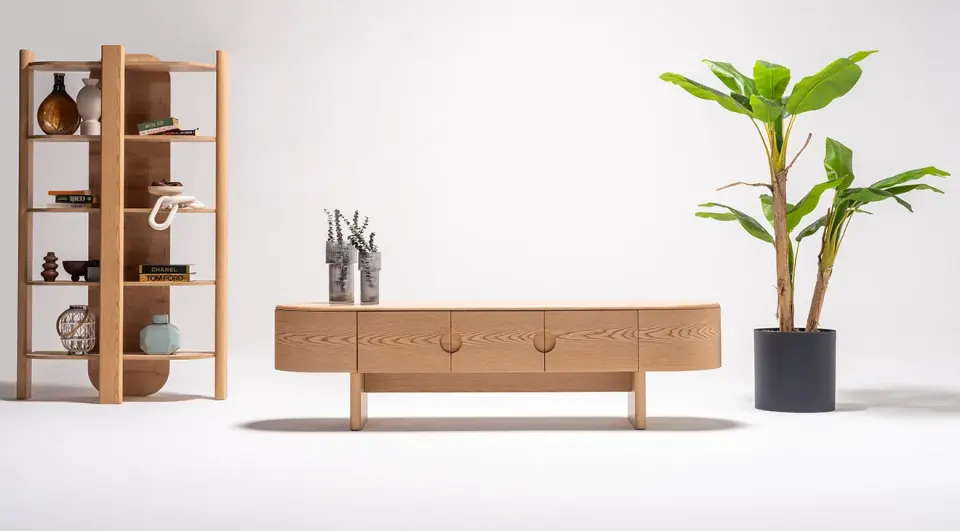 Bianca Walnut Modern TV Unit