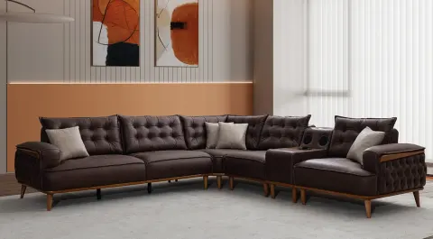 Ege Sound System Corner Sofa Set