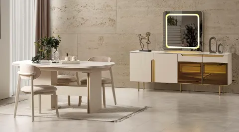 Zara Moonstone Modern Dining Room Set