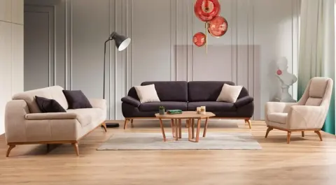 Havana Wooden Legged Sofa Set
