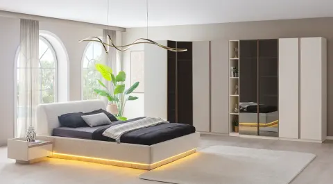 Flora Corner Wardrobe Bedroom Set