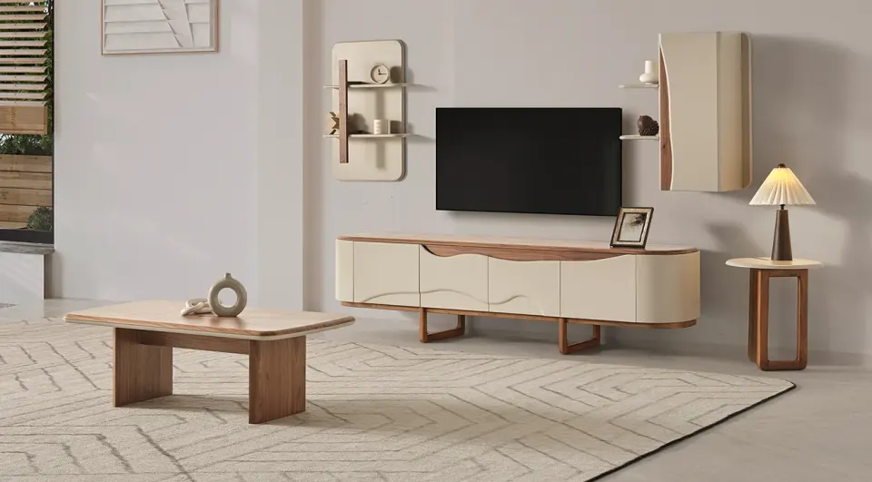 Calista Wooden Leg TV Unit