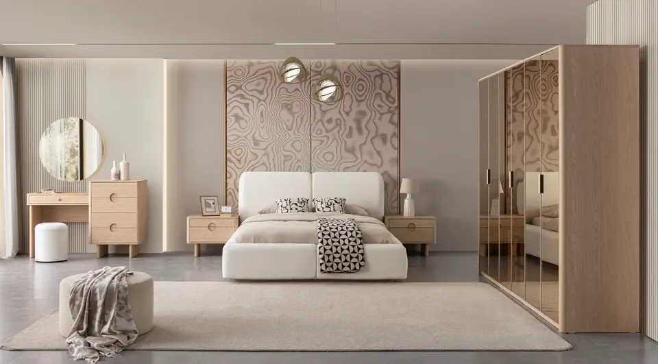 Panama 6 Glass Door Bedroom Set