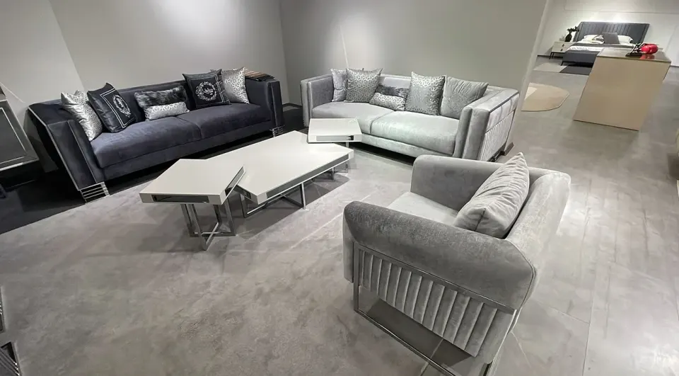 Lion Metal Leg Modern Sofa Set