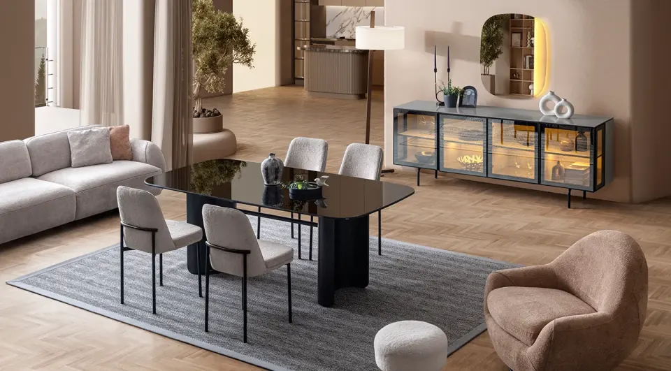 Zenit Anthracite Dining Room Set