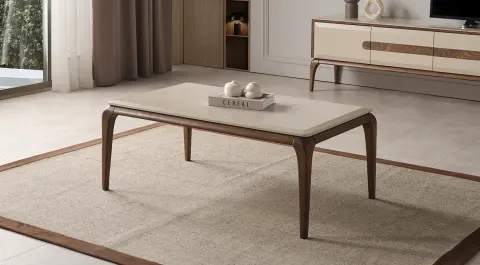 Aura Wooden-Legged Coffee Table