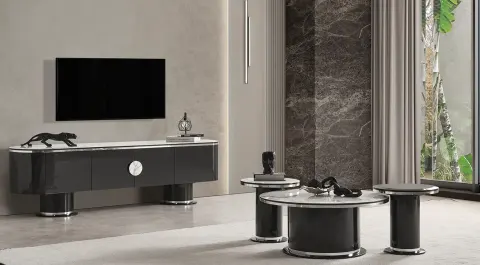Cartier Anthracite TV Unit Set