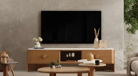 Lucca Wooden Leg TV Unit
