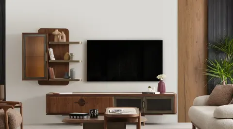 Mozart Wooden Legged TV Unit