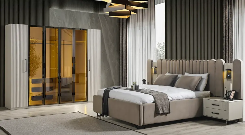 Black Line 6-Door Bedroom Set
