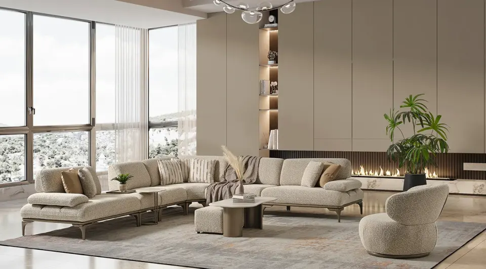 Frida Modern Corner Sofa Set