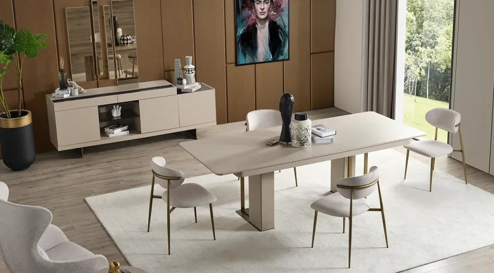 Frida Metal Leg Dining Room Set