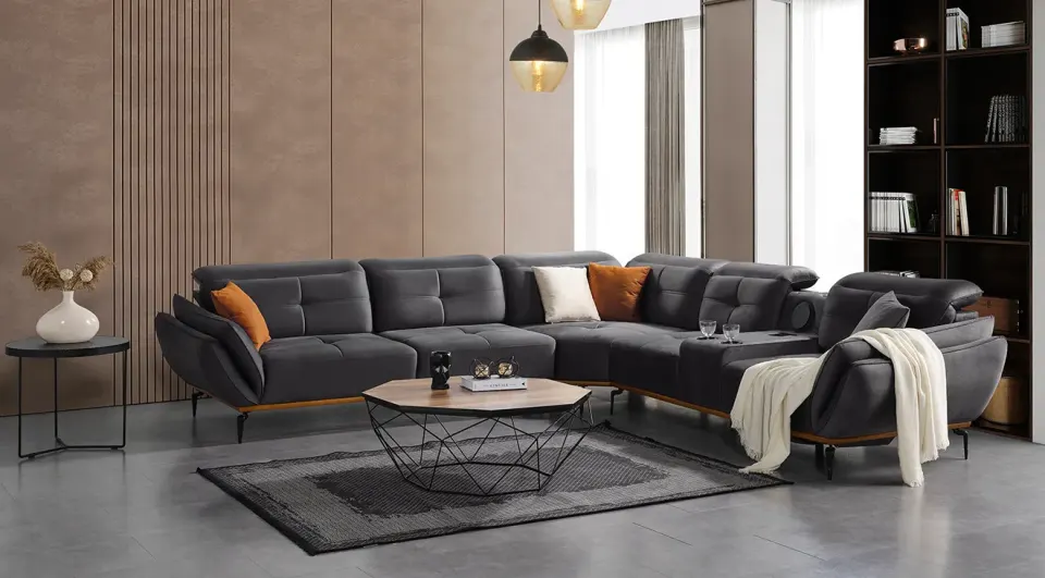 Seray Modern Corner Sofa Set