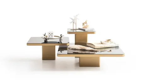 Omega Gold Antique Modern Coffee Table