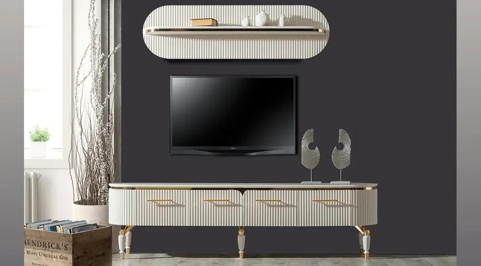 Alyans Metal Standing TV Unit