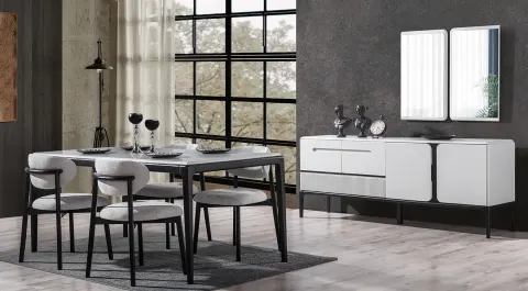 Nirvana Plus Wooden Leg Dining Room Set