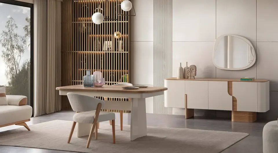 Salda Wooden Leg Dining Room Set