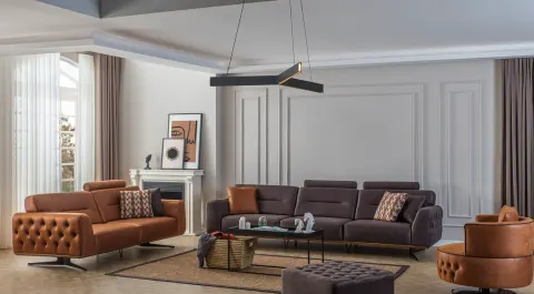 Loft Metal Ayaklı Sofa Set
