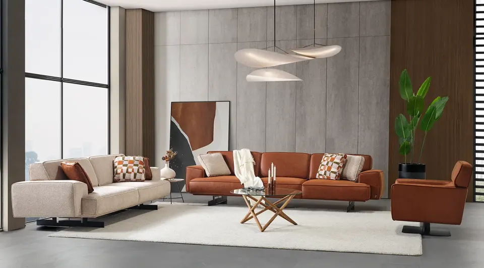 Valencia Metal Leg Sofa Bed Set