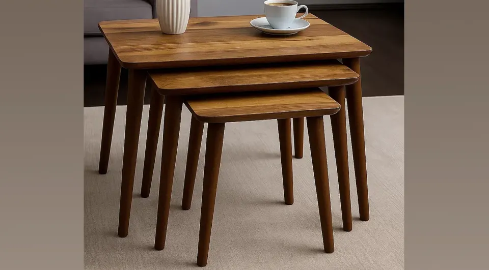 Arya Walnut Nesting Table