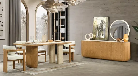 Era Wooden Leg Dining Room Set