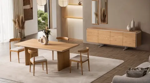 Hema Modern Oak Dining Room Set