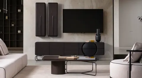 Lucca Modern TV Unit with Metal Legs