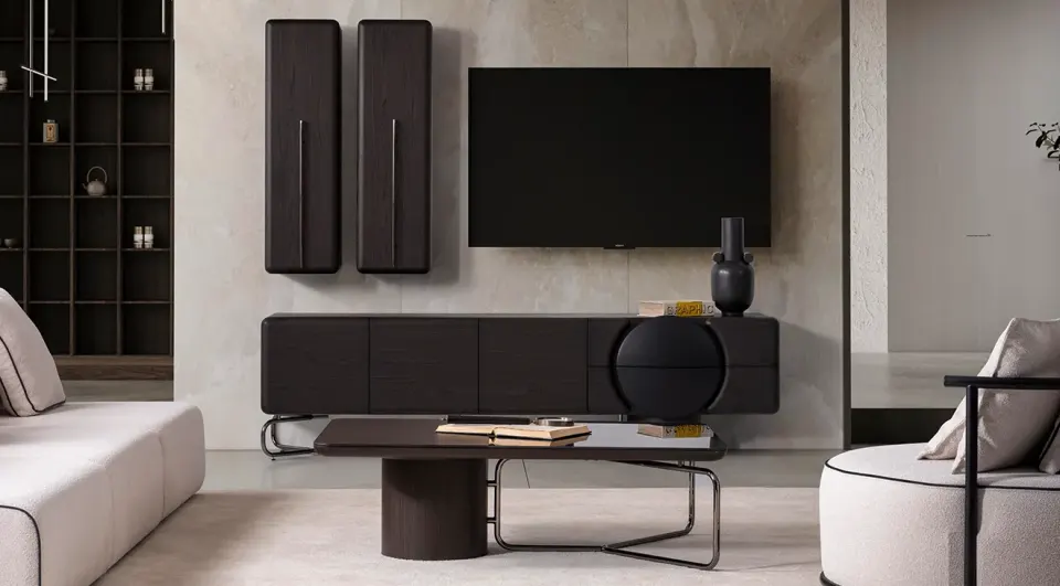 Lucca Modern TV Unit with Metal Legs