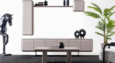 Hema Fog Gray Modern TV Unit