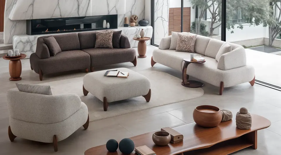 Comfort Wooden Leg Sofa Set