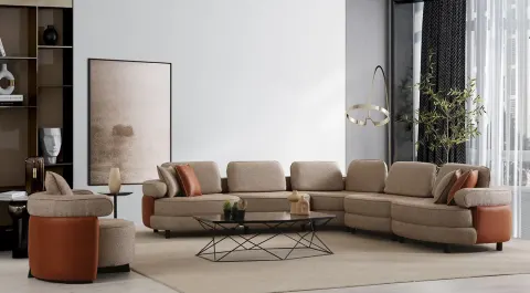 Biblo Modern Corner Sofa Set