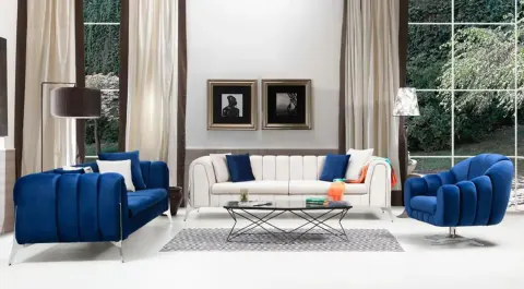 Premium Metal Leg Sofa Set