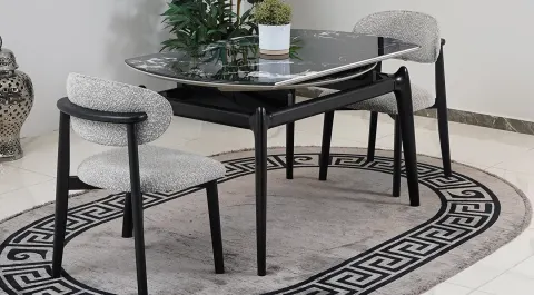 M3 Extendable Round Granite Marble Table