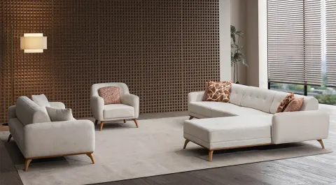 Loft Corner Sofa Set with Sofa Bed