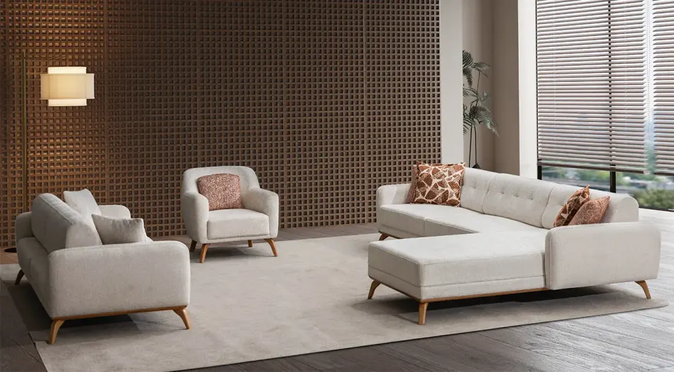 Loft Corner Sofa Set with Sofa Bed