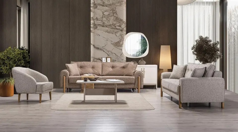 Asya Sofa Set with Storage Bed