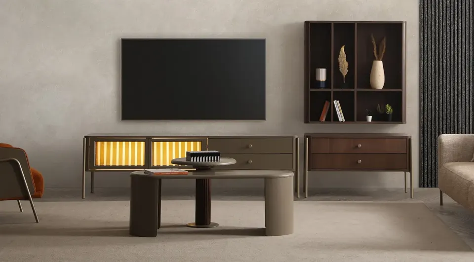 Colt Modern Walnut TV Unit