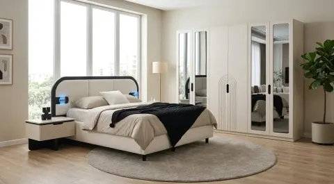New Madrid 6-Door Modern Bedroom Set