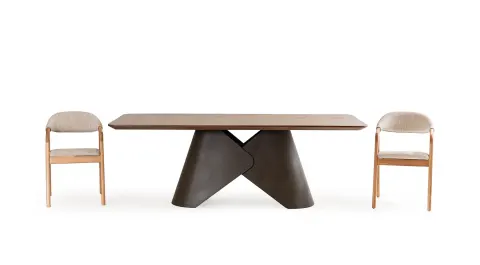 Capella Metal Legged Marquetry Table