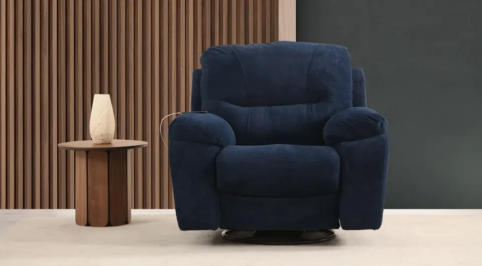 Ravella Motorized Navy Blue Armchair