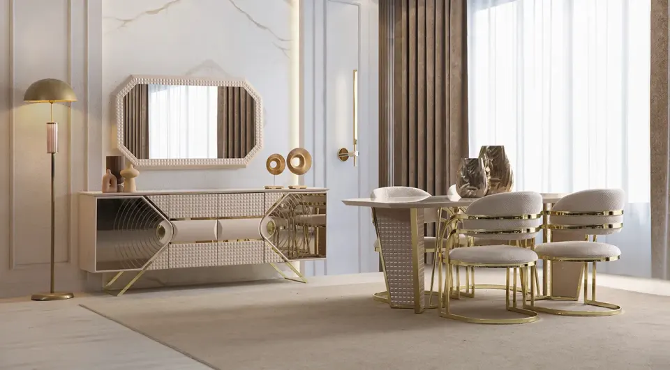 Sultan Metal Legged Dining Room Set