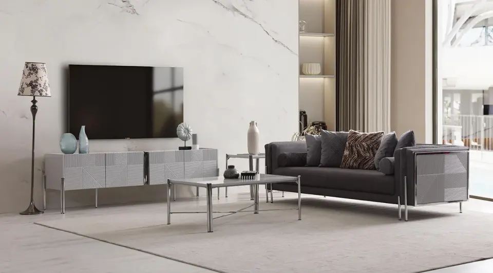 Hürrem Metal Legged TV Unit