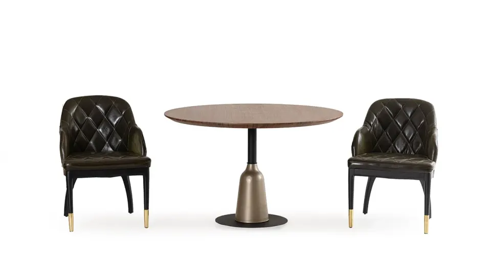 Pisa Walnut Round Table