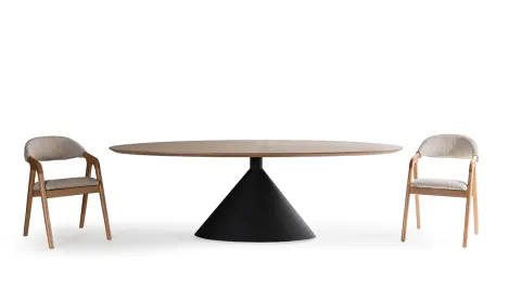 Rosso Oak-Black Table