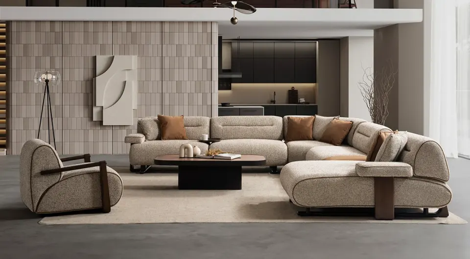 Vogg Modern Corner Sofa Set